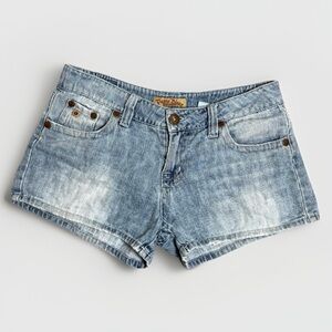 Women's Paris Blues Denim Jean Shorts Distressed Size 11 Zipper Fly